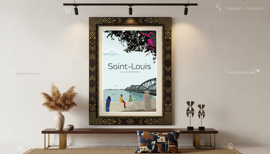 Pont Faidherbe Saint-Louis — Affiche Art Numérique | 02 Crea